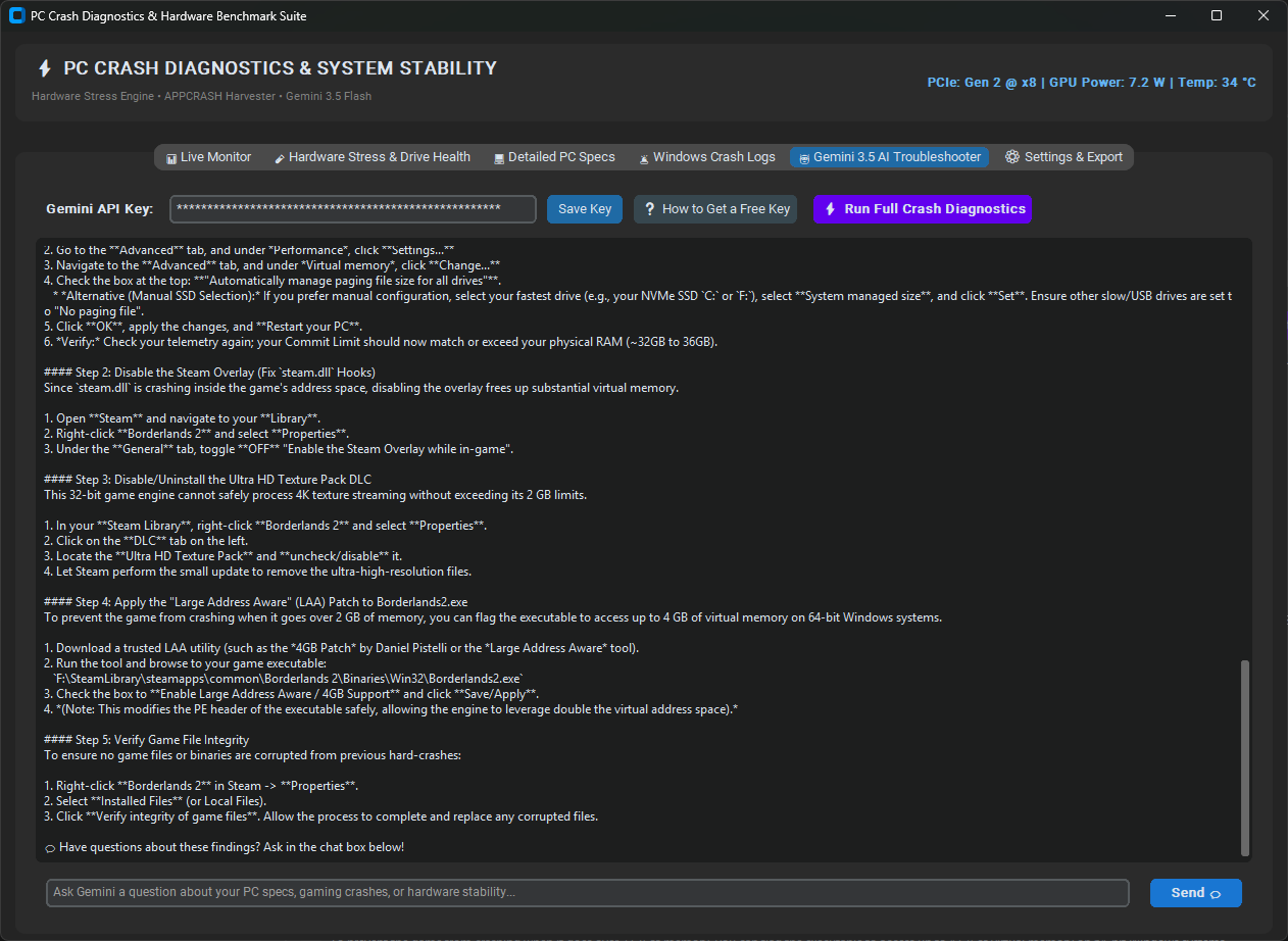 PC Crash Diagnostic View 8